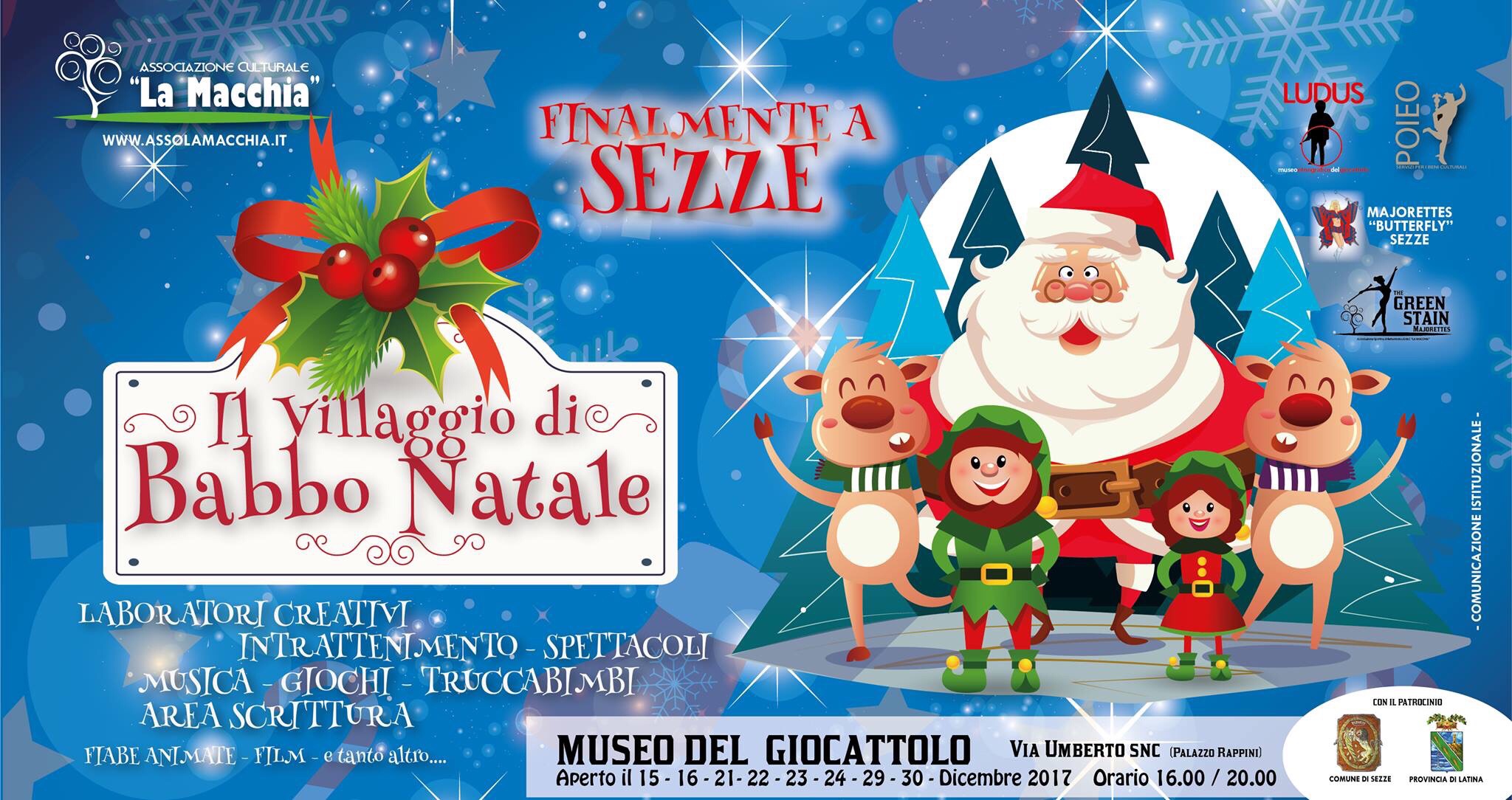 Immagini Animate Di Babbo Natale.Il Villaggio Di Babbo Natale A Sezze Associazione Culturale La Macchia